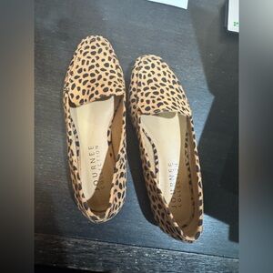 Journee Collection Tan and Black Animal Print Loafers